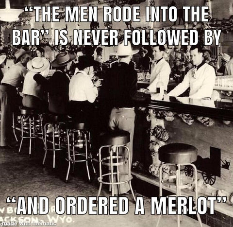 The men rode into a bar...